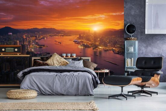 Fototapete: Honkongas saulrieta panorāma